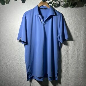 RLX Ralph Lauren Polo Shirt Mens Size Large, Blue Sport Collared Short Sleeve